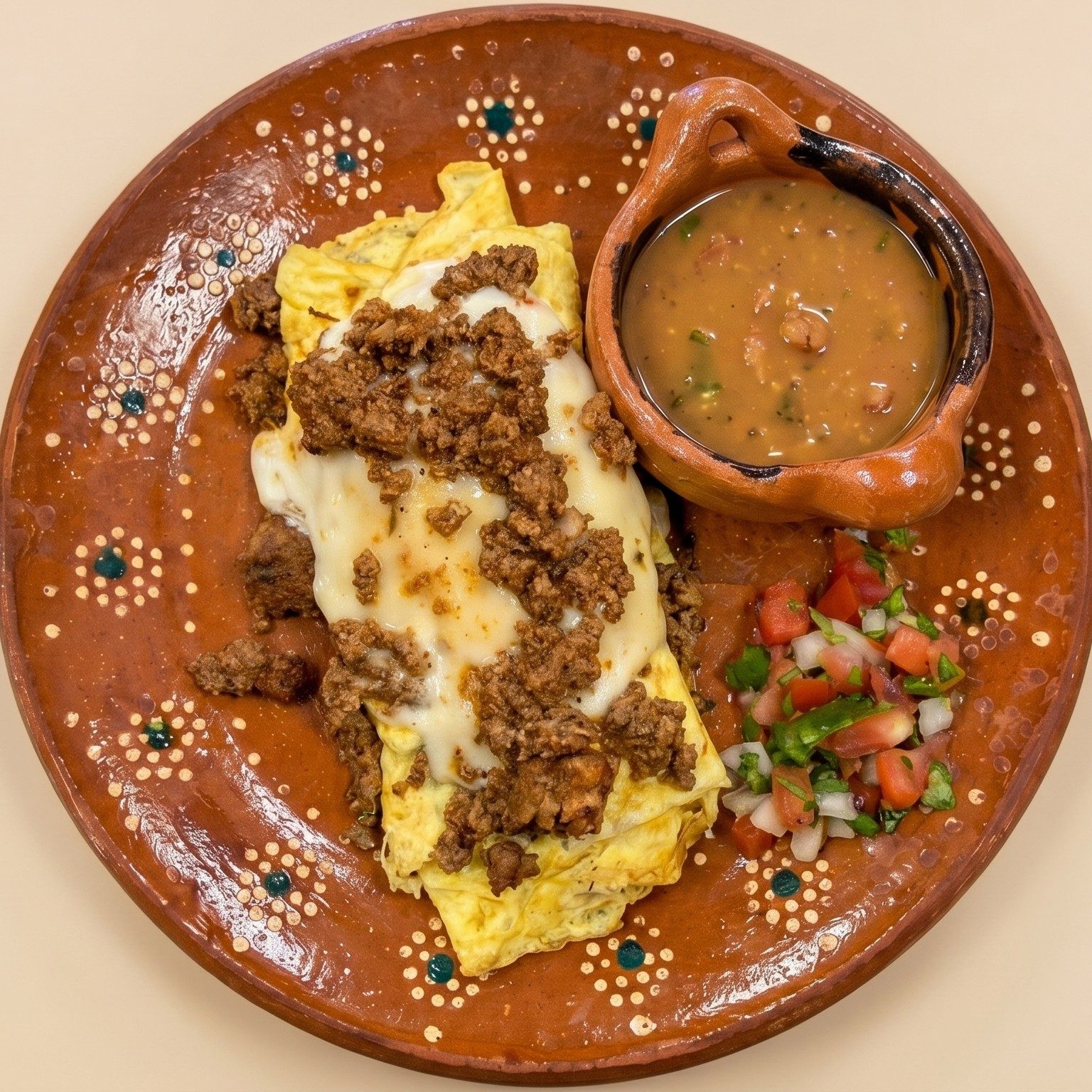 Chorizo Omelette.
